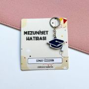 Mezuniyetli İsme Özel Kartlı Anahtarlık resmi